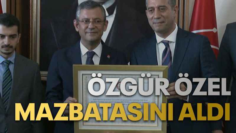 Özgür Özel mazbatasını aldı
